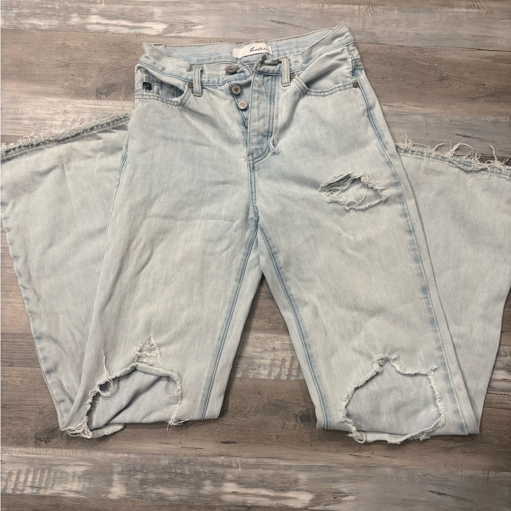 Light Blue Distressed Women's Jeans
